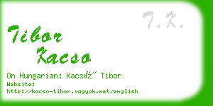 tibor kacso business card